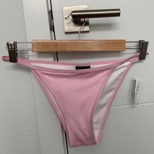 PacSun Pink/White Polka Dot Bikini Bottoms